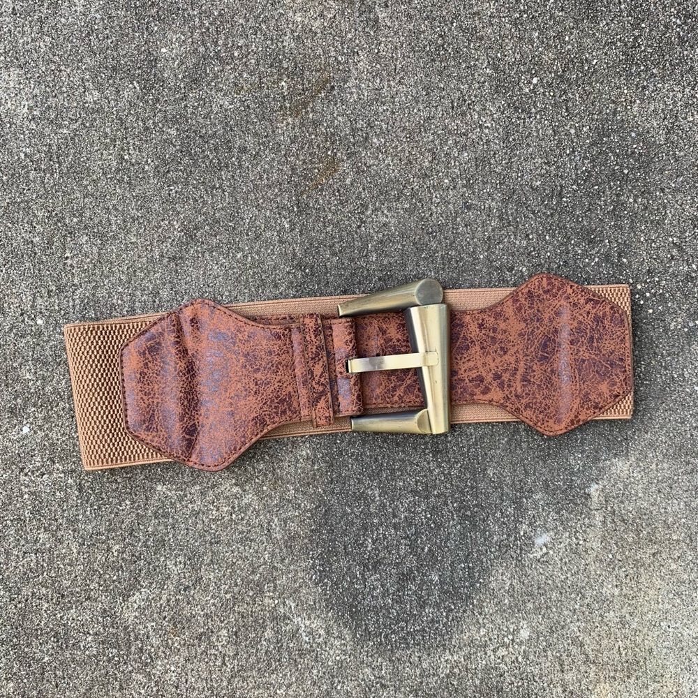 Brown Stretch Waist Belt
